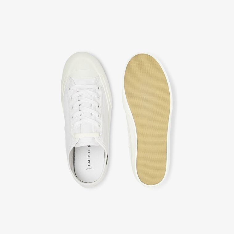 Lacoste Topskill Kanvas Sneakers Beyaz Beyaz | NiWwrOOJ