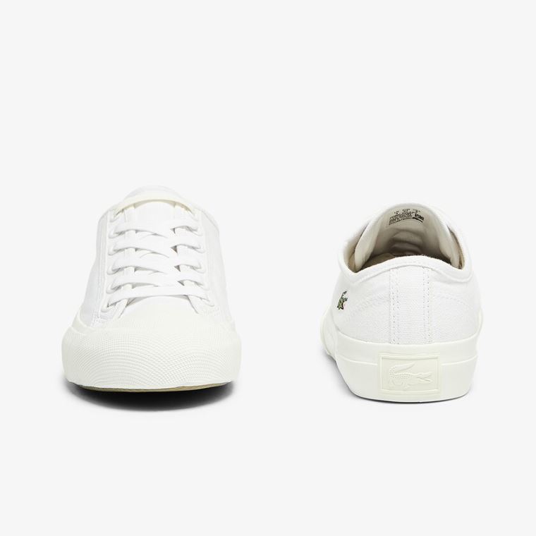 Lacoste Topskill Kanvas Sneakers Beyaz Beyaz | NiWwrOOJ