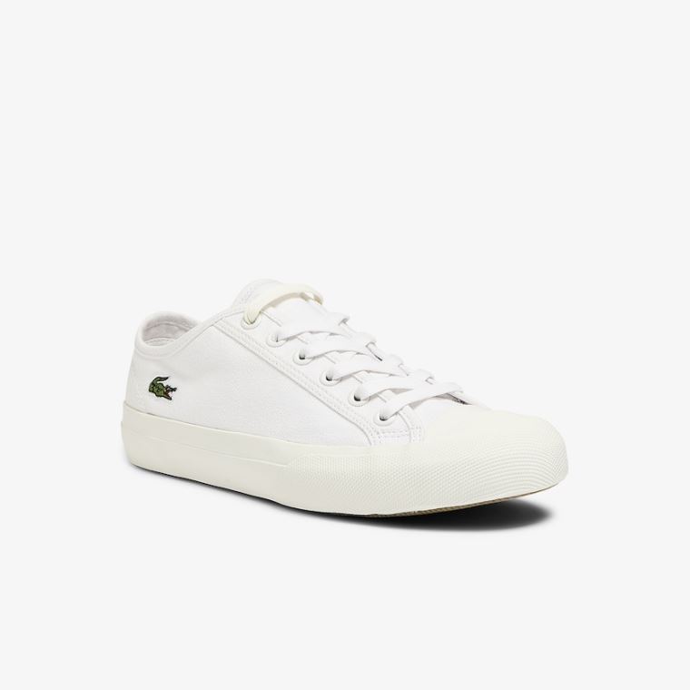 Lacoste Topskill Kanvas Sneakers Beyaz Beyaz | NiWwrOOJ