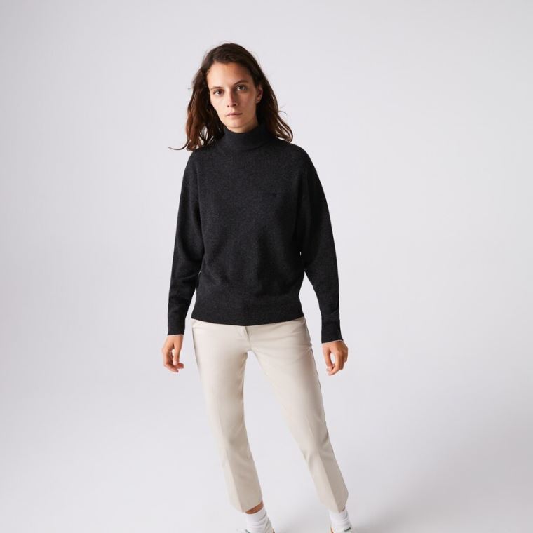 Lacoste Turtleneck Wool Kazak Gri | TWjzGT46