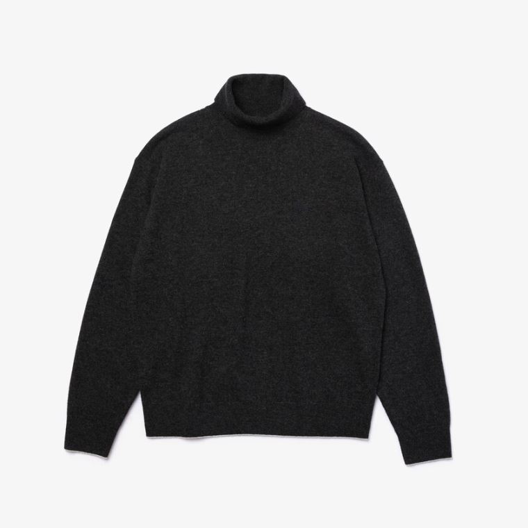 Lacoste Turtleneck Wool Kazak Gri | TWjzGT46