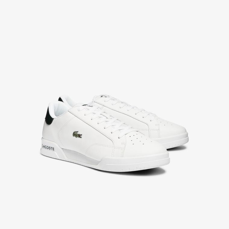 Lacoste Twin Serve Deri Colour-Pop Sneakers Beyaz | dDa0zKaA