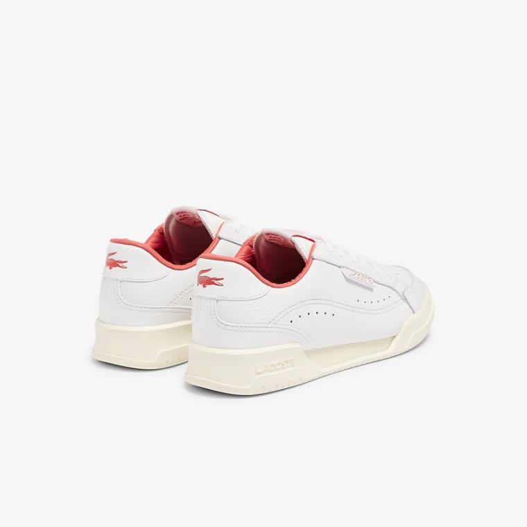 Lacoste Twin Serve Luxe Deri and Sentetik Sneakers Beyaz Bej Rengi | D6mJ2Qf8