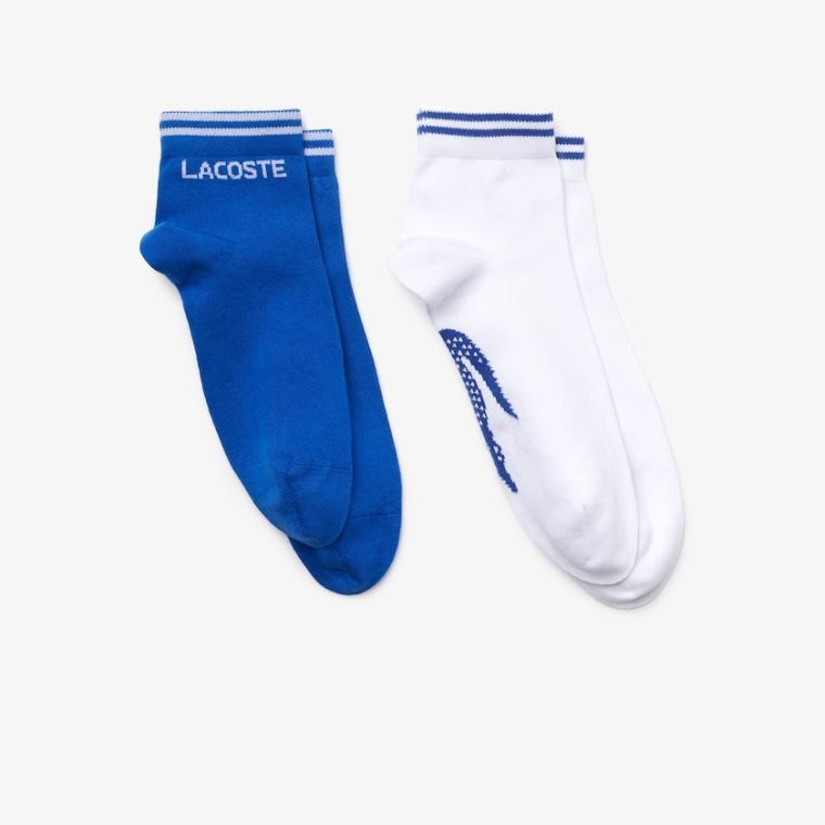 Lacoste Two-Pack Of SPORT Pamuklu Socks Mavi Beyaz | vqy4Wtu8