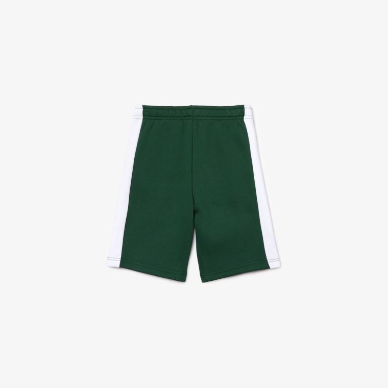 Lacoste Two-Tone Fleece Shorts Yeşil Beyaz | e4KyO1kQ