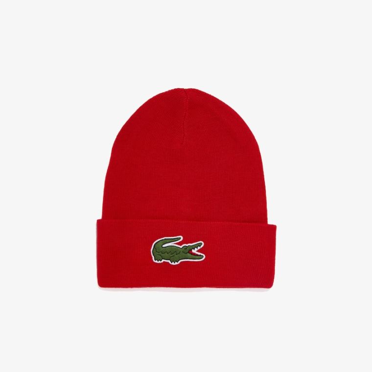 Lacoste Wool Blend Knit Cap Kırmızı | MqtpfRzf