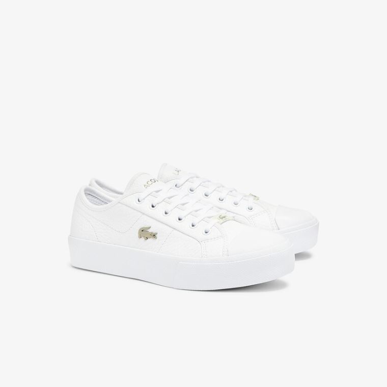 Lacoste Ziane Plus Grand Deri Sneakers Beyaz Beyaz | Ci0xg465