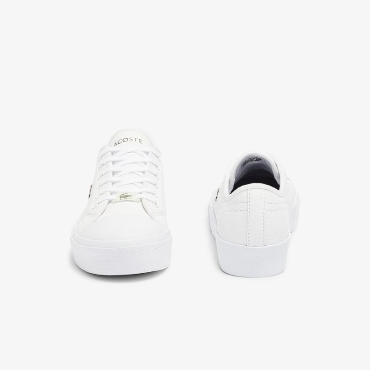 Lacoste Ziane Plus Grand Deri Sneakers Beyaz Beyaz | Ci0xg465