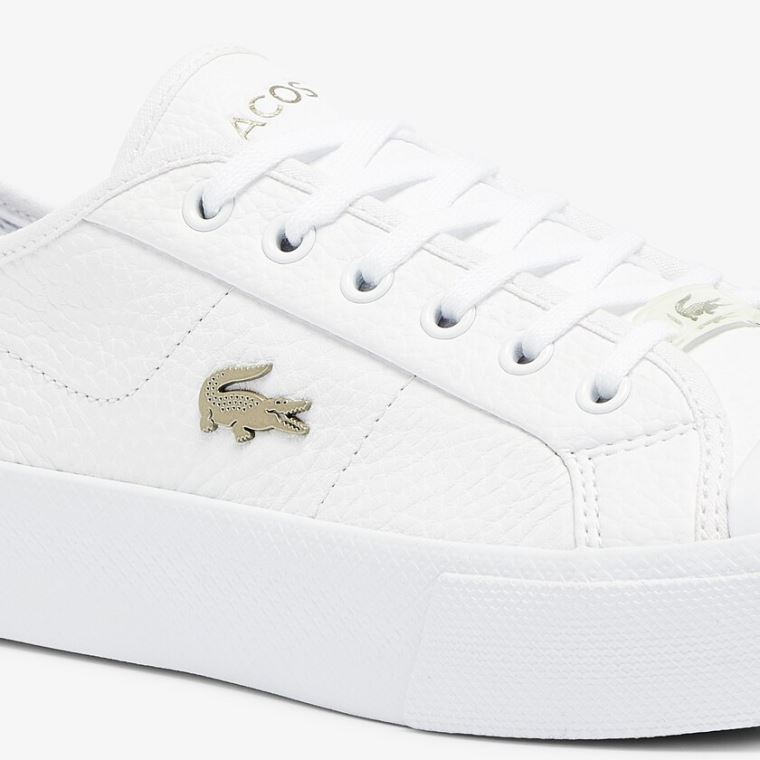 Lacoste Ziane Plus Grand Deri Sneakers Beyaz Beyaz | Ci0xg465