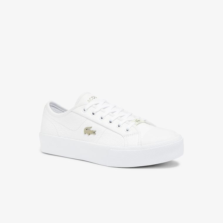 Lacoste Ziane Plus Grand Deri Sneakers Beyaz Beyaz | Ci0xg465