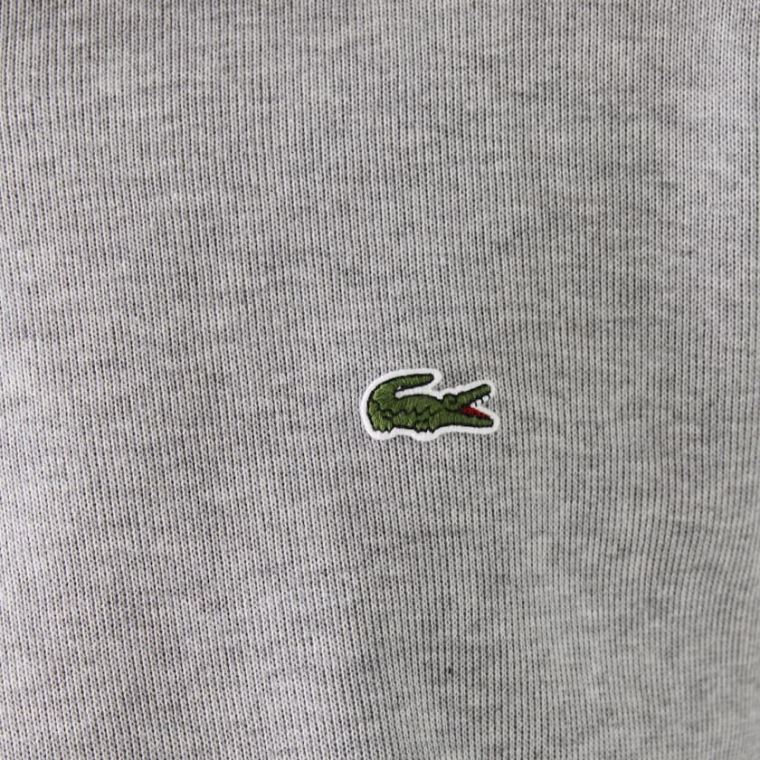 Lacoste Zippered Stand-Up Collar Pamuklu Sweatshirt Gri | L19JBxE4