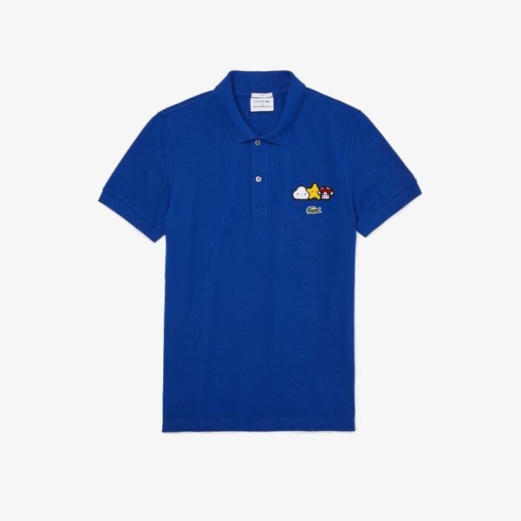 Lacoste x FriendsWithYou Design Klasik Fit Polo Shirt Mavi | 4mlW0lUC