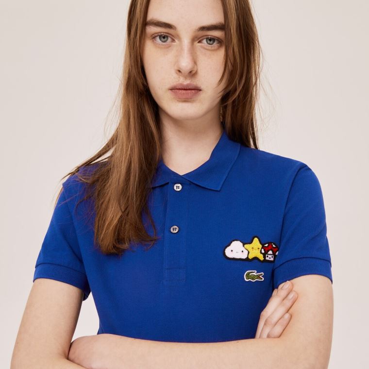 Lacoste x FriendsWithYou Design Klasik Fit Polo Shirt Mavi | h3aHadH3