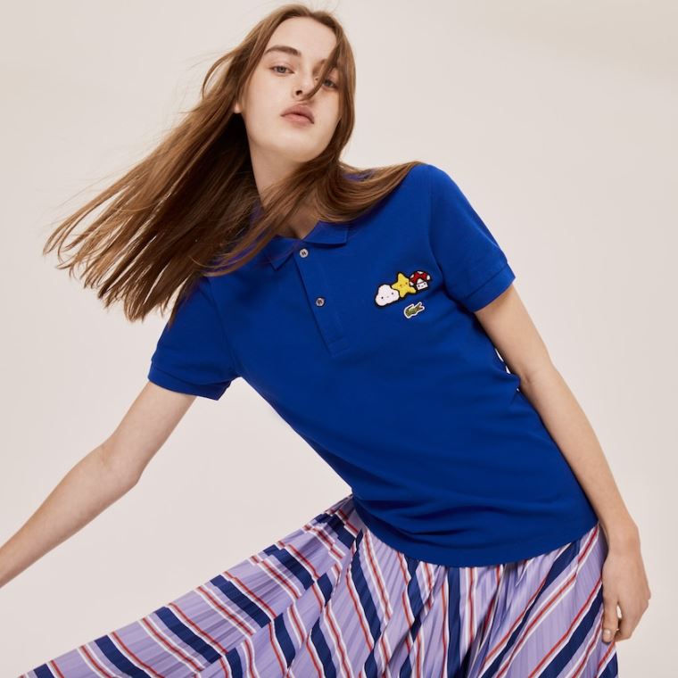 Lacoste x FriendsWithYou Design Klasik Fit Polo Shirt Mavi | jAhU7vzA