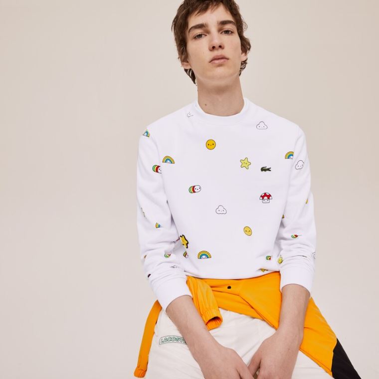 Lacoste x FriendsWithYou Design Sweatshirt Beyaz | pOTHi66o