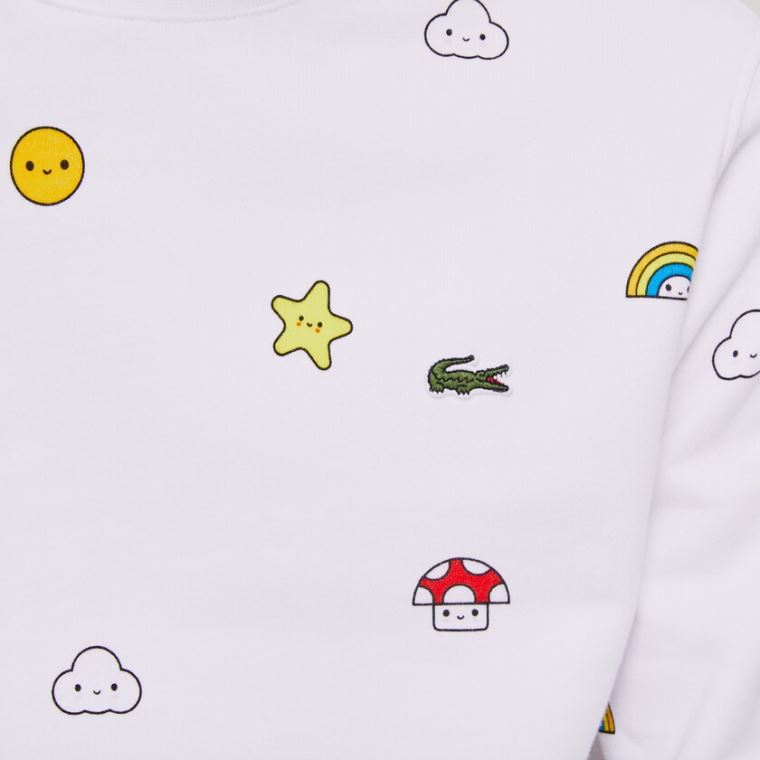 Lacoste x FriendsWithYou Design Sweatshirt Beyaz | pOTHi66o