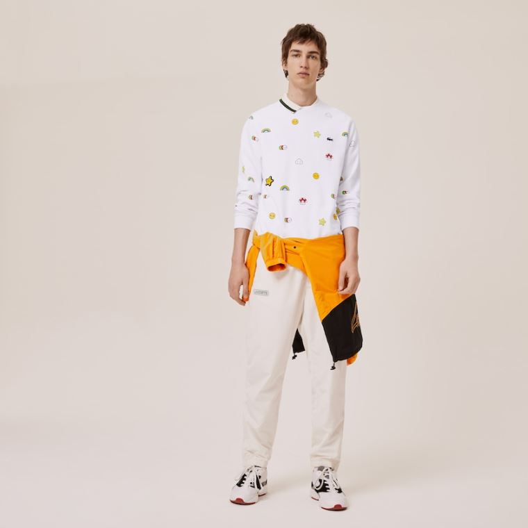 Lacoste x FriendsWithYou Design Sweatshirt Beyaz | xUpXWbva