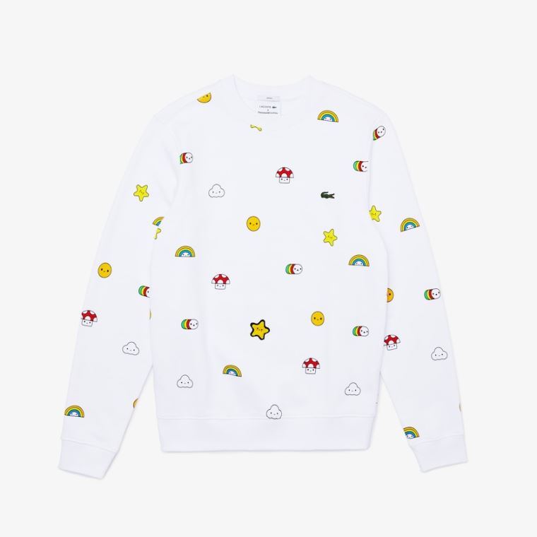 Lacoste x FriendsWithYou Design Sweatshirt Beyaz | xUpXWbva