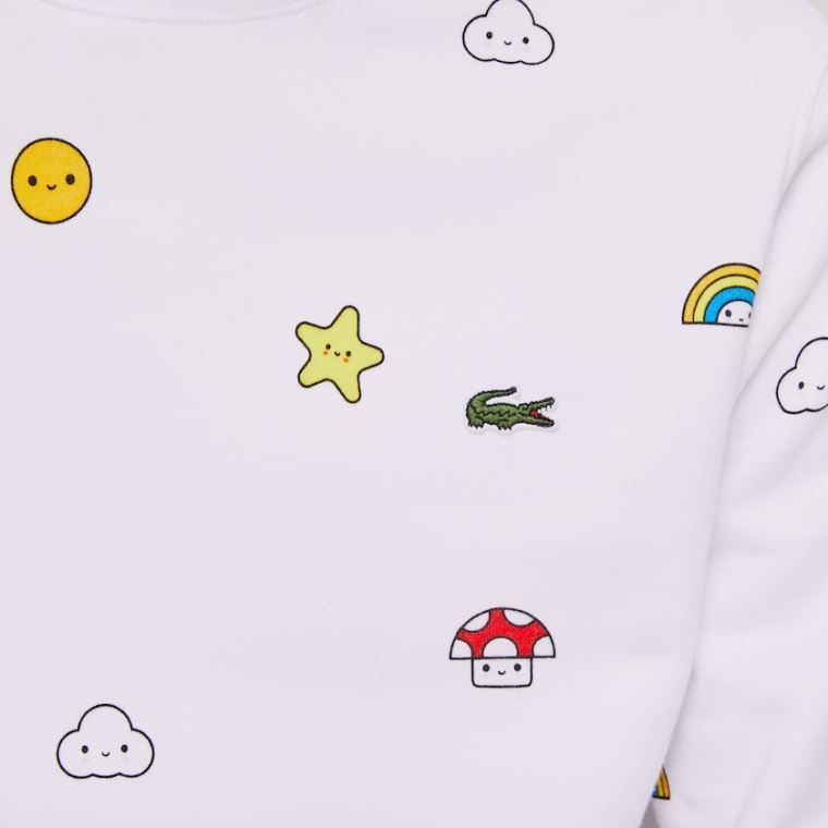 Lacoste x FriendsWithYou Design Sweatshirt Beyaz | xUpXWbva