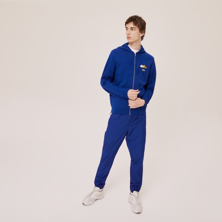 Lacoste x FriendsWithYou Design Zippered Jacket Mavi | J5eDLyY1