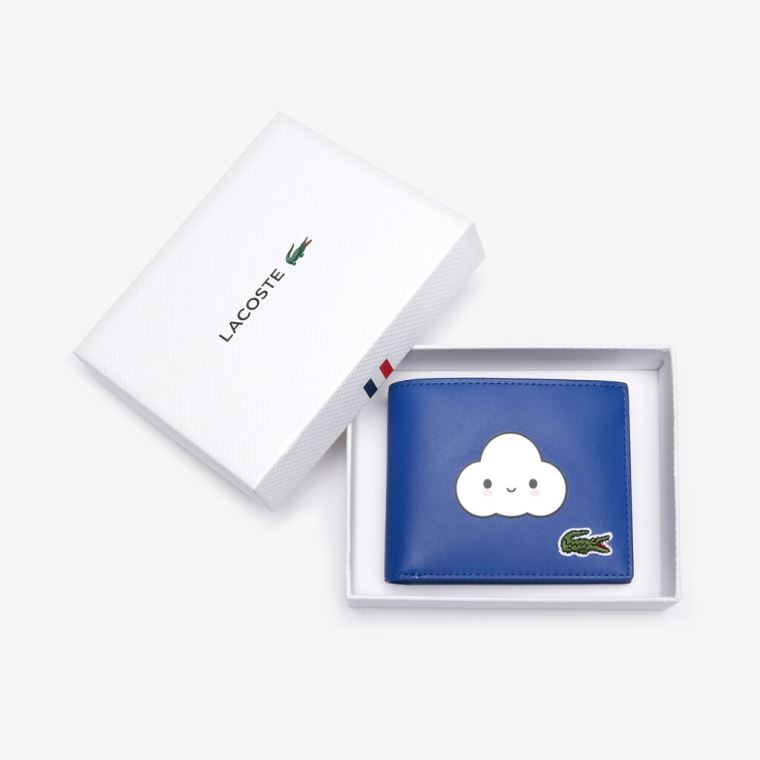 Lacoste x FriendsWithYou Fun Printed Deri Wallet Mavi | yBCjUqO1